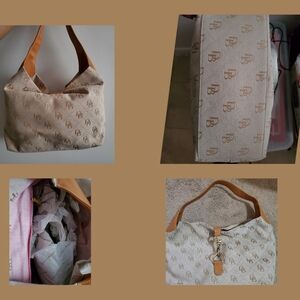 Dooney & Bourke Beige and Tan Shoulder Bag